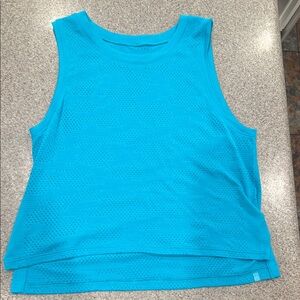 Lululemon Athletica Blue Sleeveless Crop Tank Top
